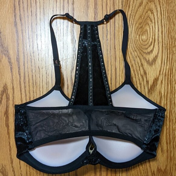 Victoria's Secret Very Sexy Push Up Racer Back Velour Bra - Picture 2 of 5